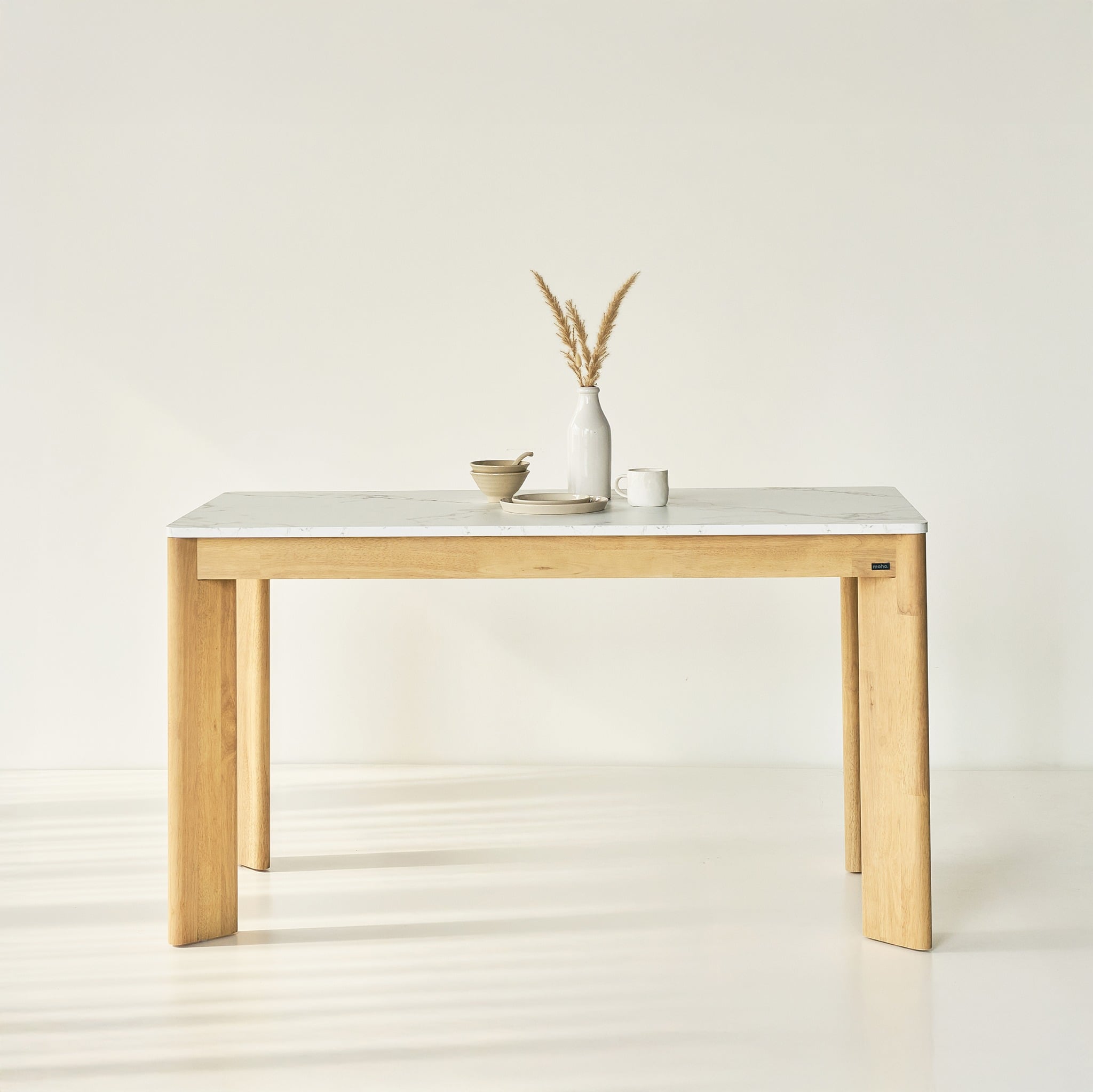  Bộ Bàn Ăn Gỗ 4 Ghế - 6 Ghế SCANIA (Màu Tự Nhiên, Mặt Vân Đá) 