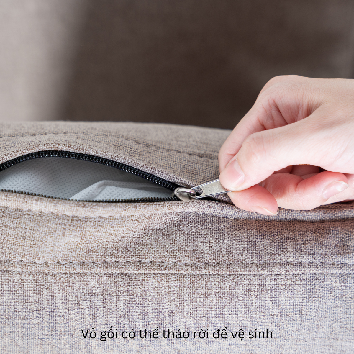  Combo Sofa Gỗ Cao Su Chữ L MOHO HOBRO ( Màu nâu, 2m7) 