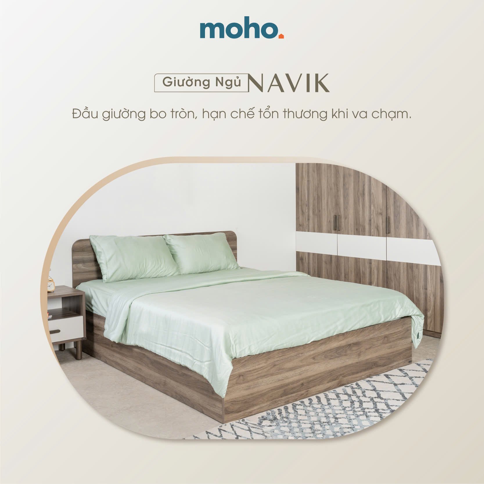  Combo Basic Phòng Ngủ Narvik 201 Màu Nâu 