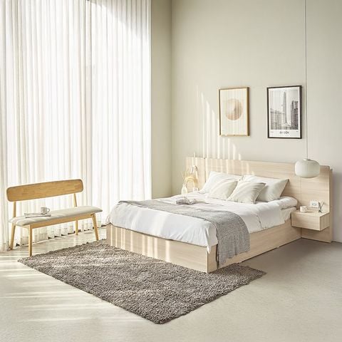  Combo Phòng Ngủ 3 Món MOHO RANDER (Có 2 Ổ Điện & Đèn Đọc Sách - 2m4) 