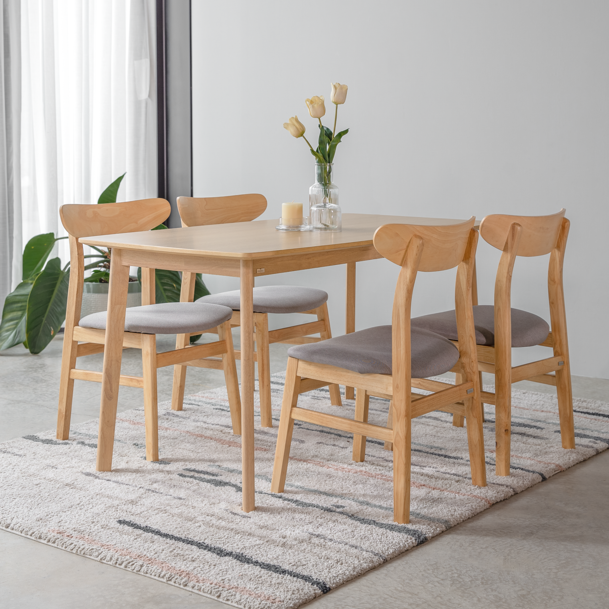  Ghế Ăn Gỗ Cao Su Tự Nhiên MOHO OSLO 601 