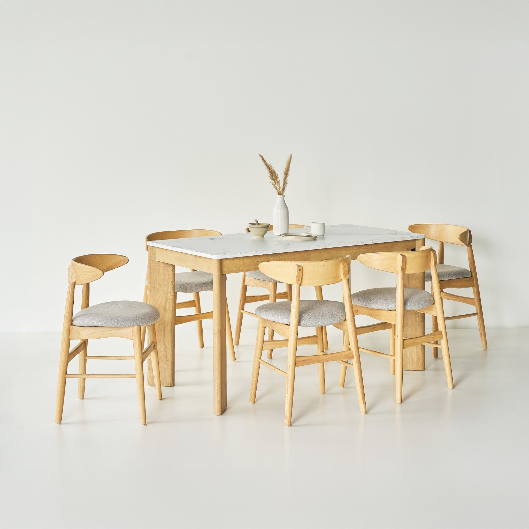  Ghế Ăn Gỗ Cao Su Tự Nhiên MOHO MILAN 601 Màu Gỗ 