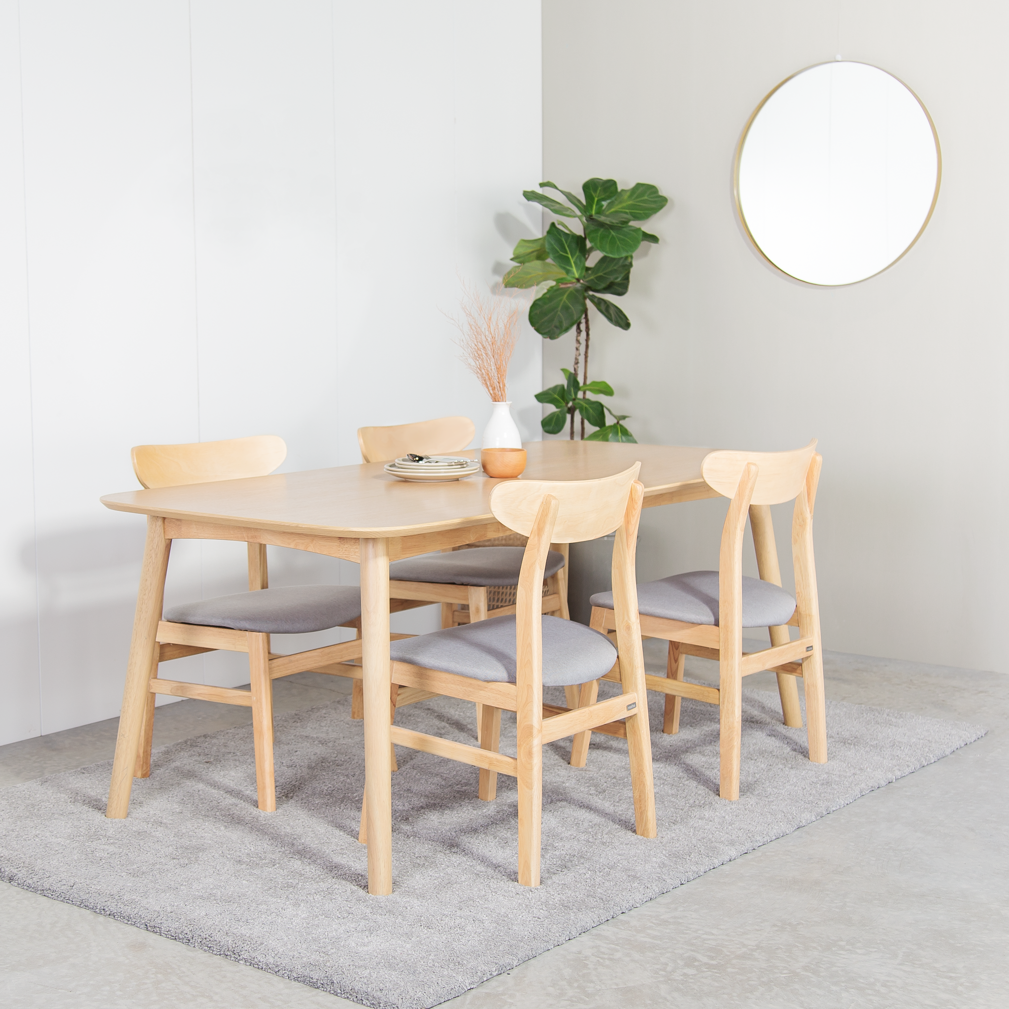  Ghế Ăn Gỗ Cao Su Tự Nhiên MOHO OSLO 601 