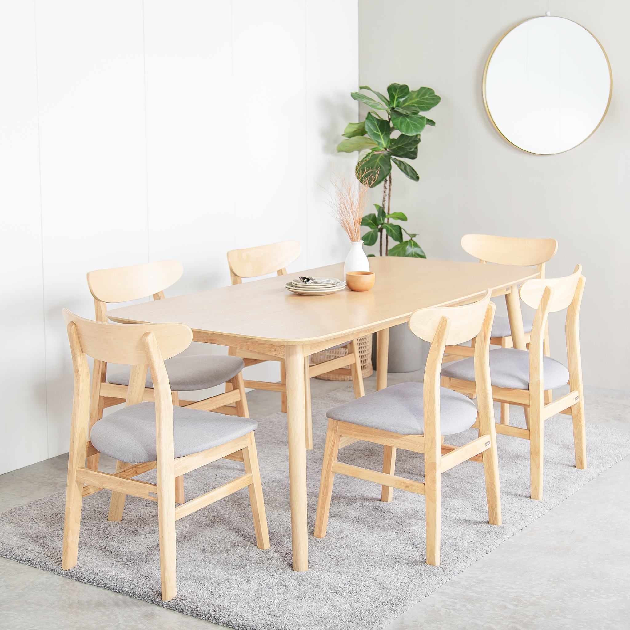  Ghế Ăn Gỗ Cao Su Tự Nhiên MOHO OSLO 601 