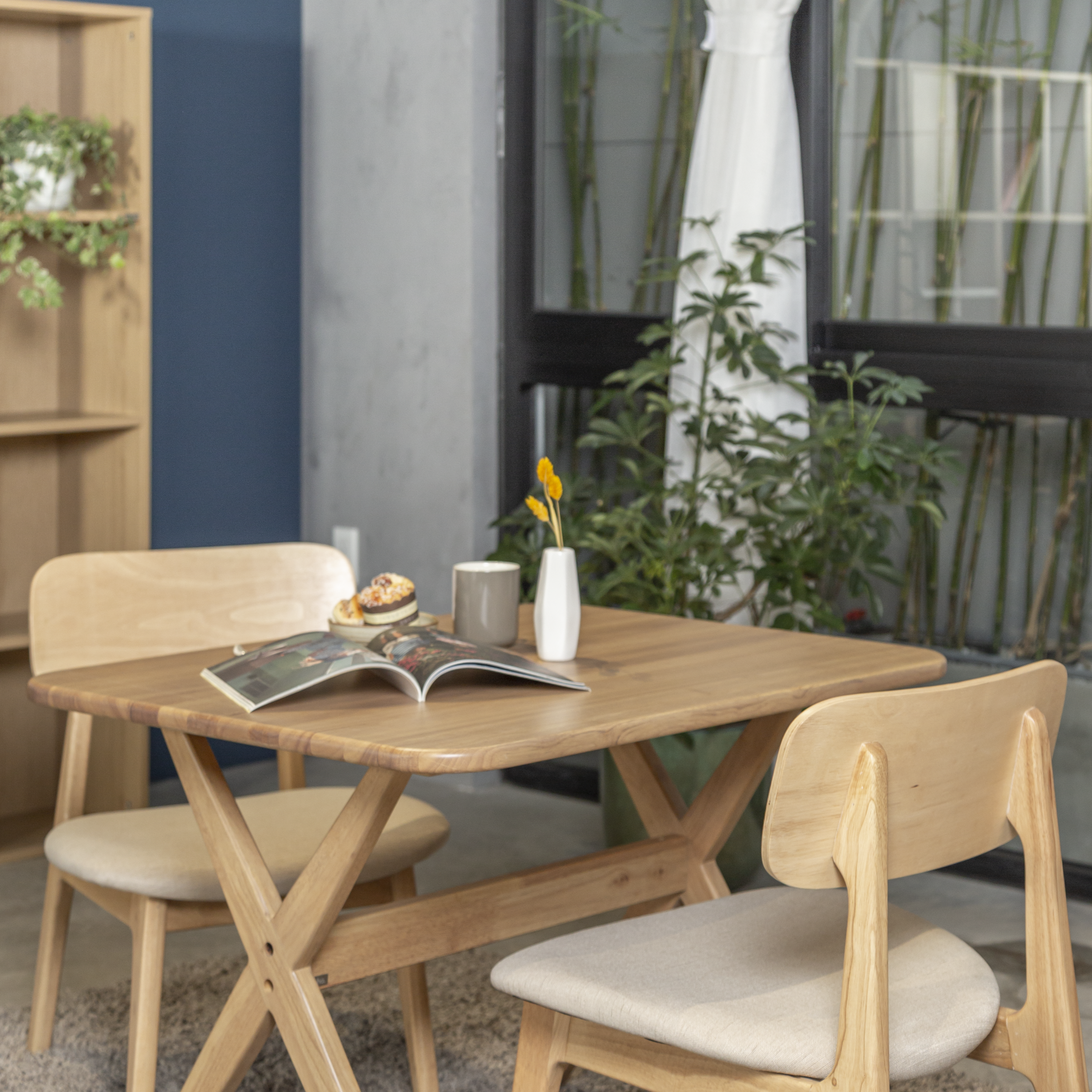  Ghế Ăn Gỗ Cao Su Tự Nhiên MOHO VLINE 601 