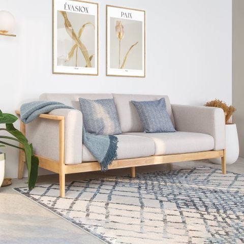  Ghế Sofa Gỗ Cao Su Tự Nhiên MOHO FYN 901 
