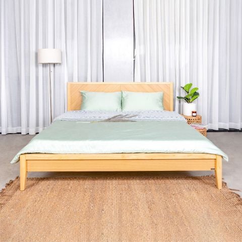  Giường Ngủ Gỗ Cao Su MOHO HOBRO 301 