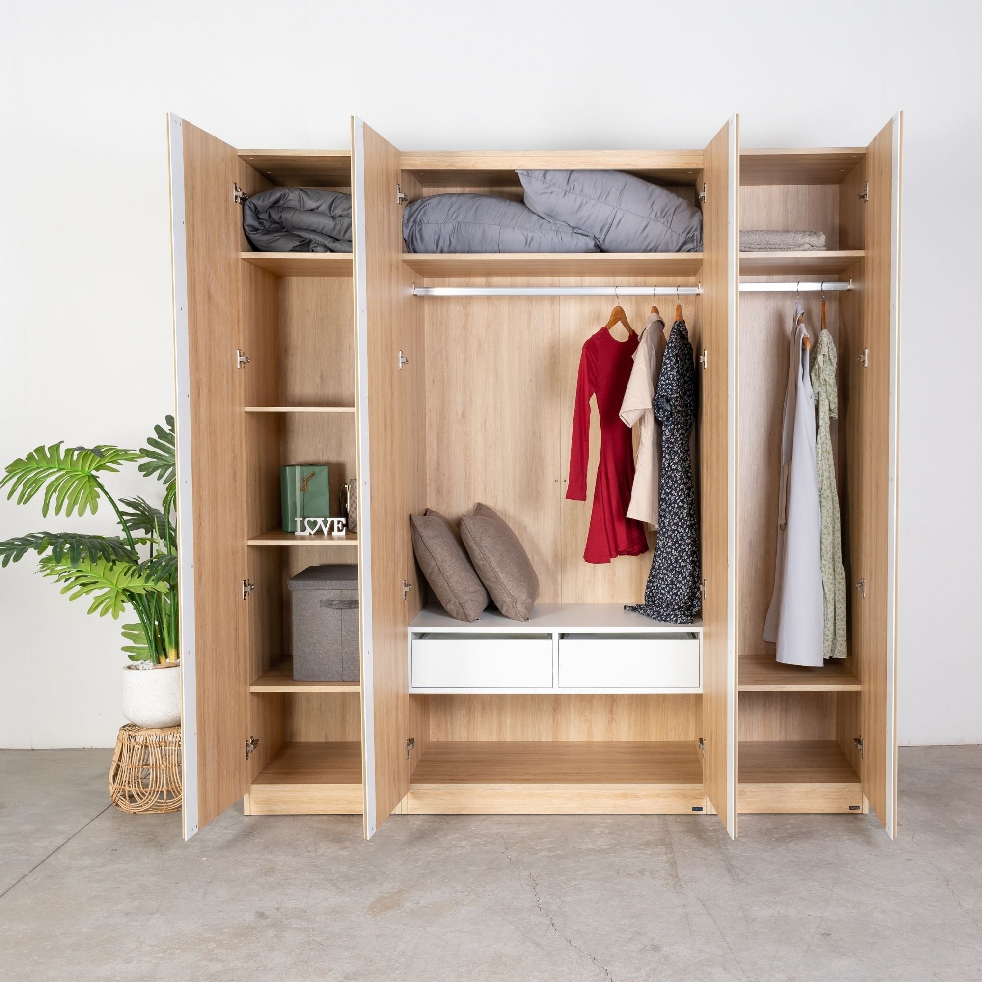  Set Tủ Quần Áo Gỗ MOHO VIENNA 201 4 Cánh 4 Màu 