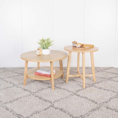 Set 2 Bàn Sofa – Bàn Trà Tròn Gỗ MOHO OSLO 901 6