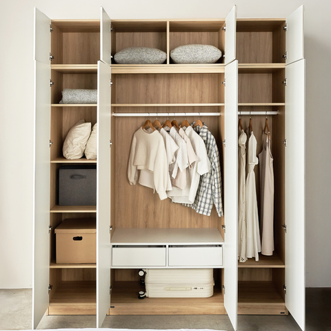  Set Tủ Quần Áo Kèm Tủ Nóc 2m5 VIENNA 
