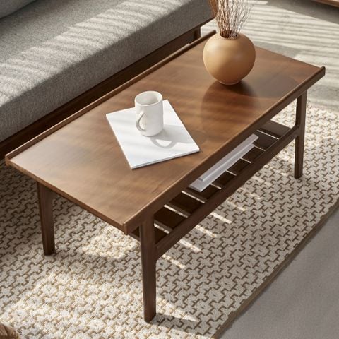  Bàn Sofa - Bàn Cafe - Bàn Trà Gỗ Thông MOHO VLINE 501 