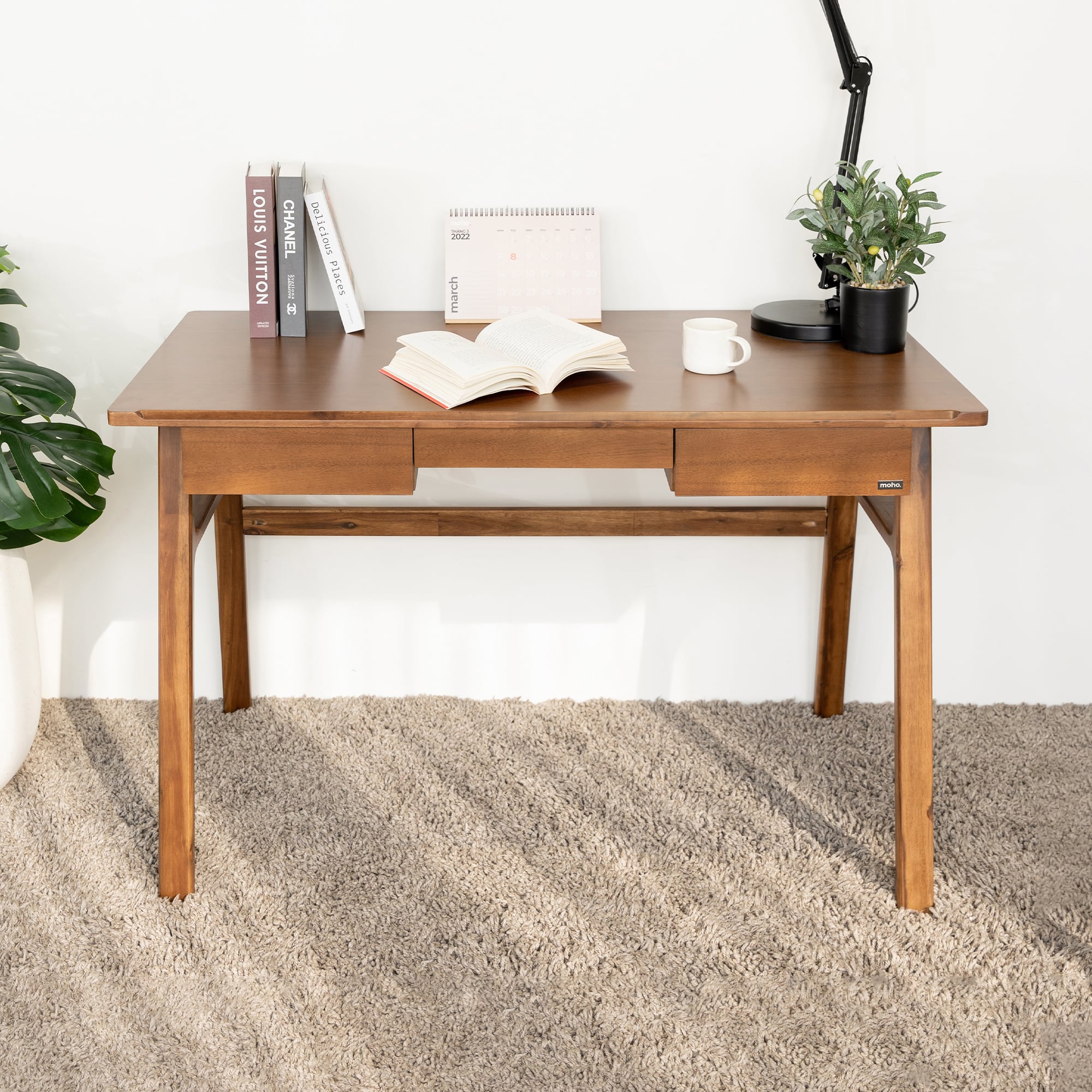  Bàn Làm Việc Gỗ MOHO FYN 601 Màu Nâu 