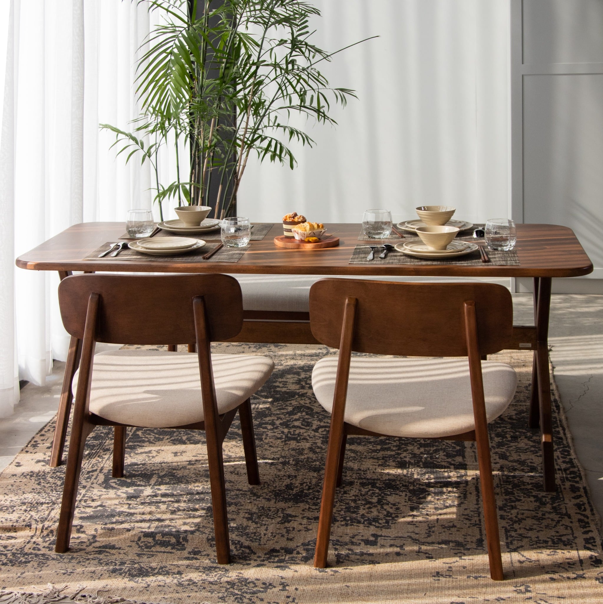  Ghế Ăn Gỗ Cao Su Tự Nhiên MOHO VLINE 601 