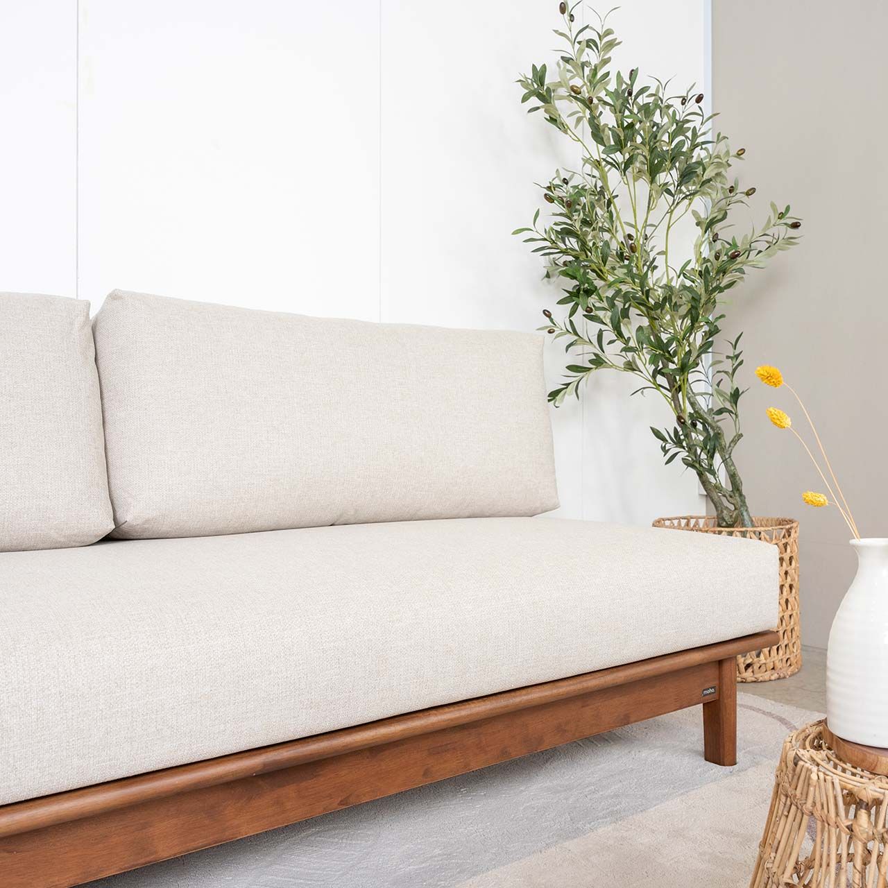  Ghế Sofa Gỗ Tràm Tự Nhiên MOHO VLINE 601 