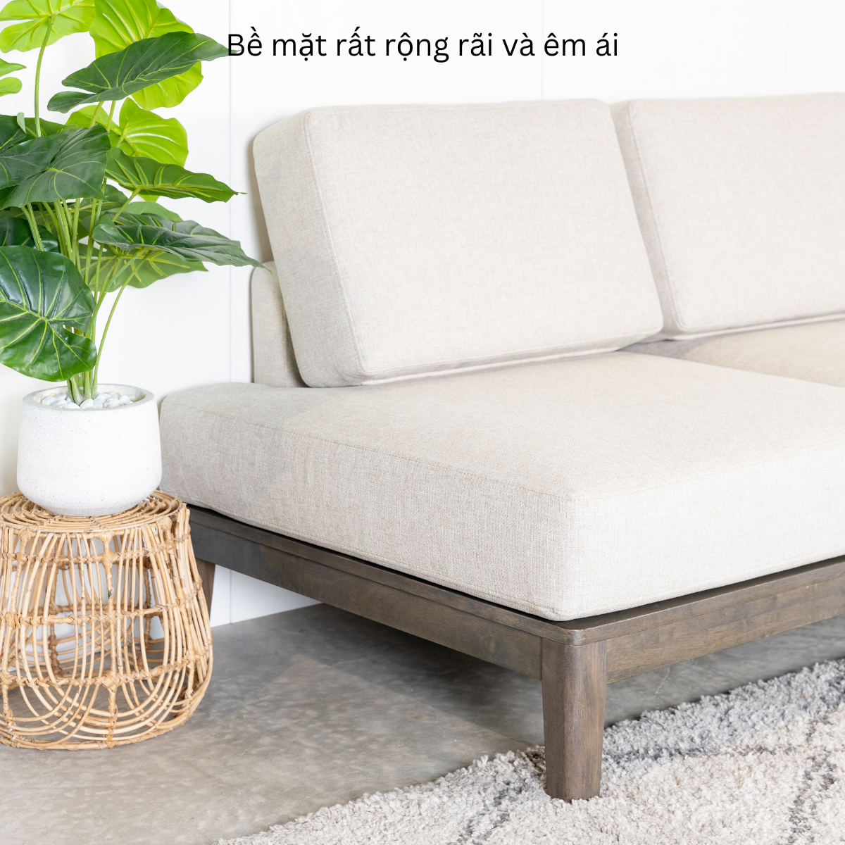 Ghế Sofa Gỗ Cao Su Tự Nhiên MOHO GRENAA 201 