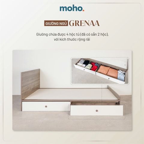  Giường Ngủ Gỗ Có Hộc MOHO GRENAA 201 