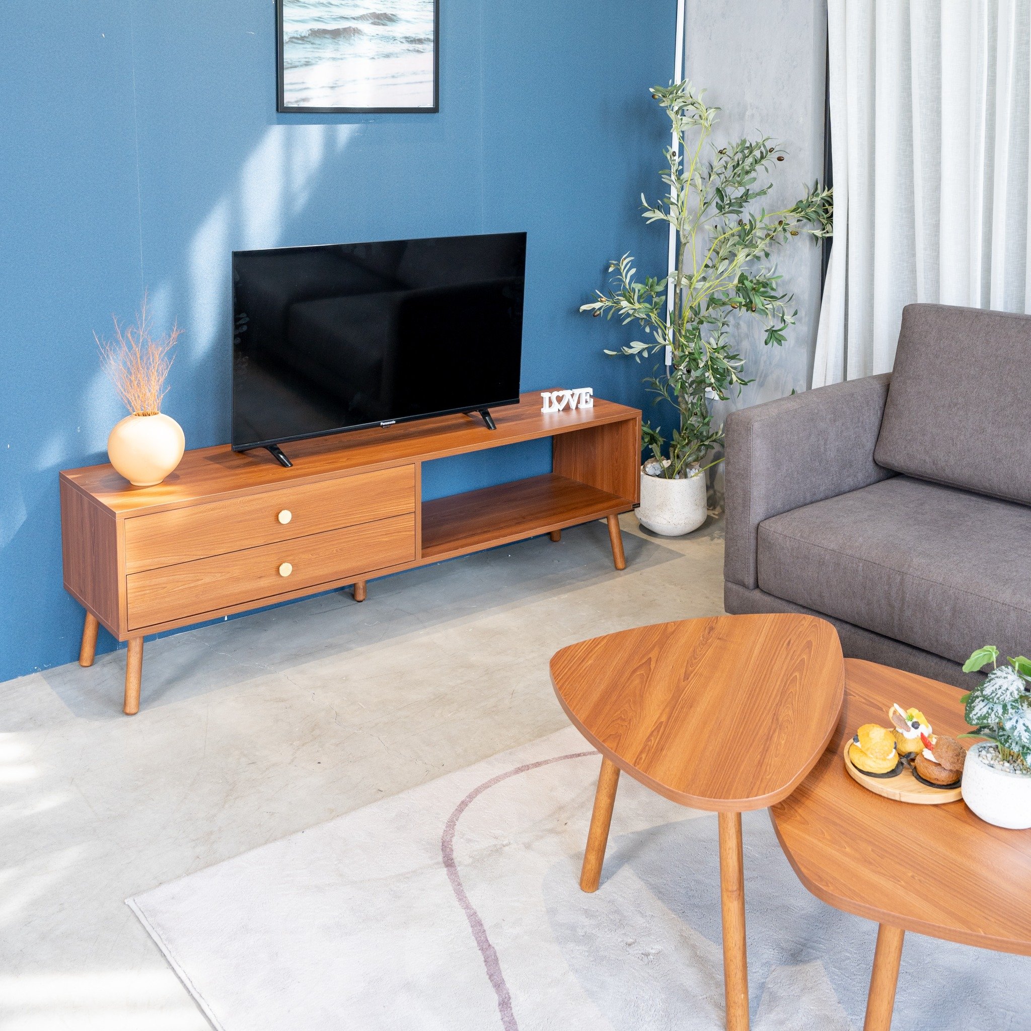  Tủ TV LANGO (Màu Nâu Cam 160) 