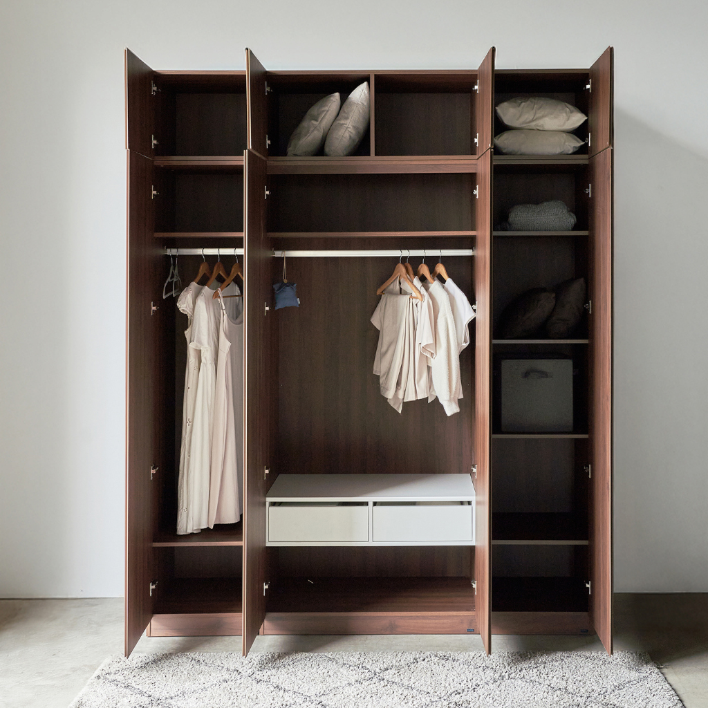  Set Tủ Quần Áo Kèm Tủ Nóc 2m5 VIENNA 