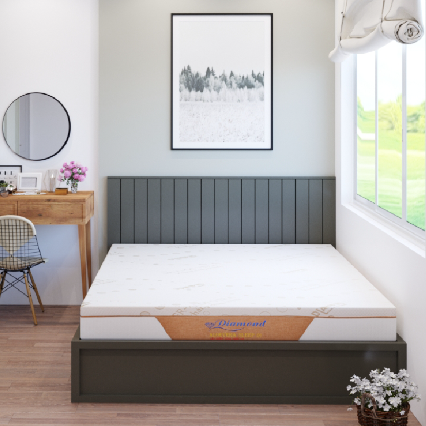  Nệm Cao Su MOUSSE ALOEVERA SLEEP 01 - Bảo Hành 8 Năm 