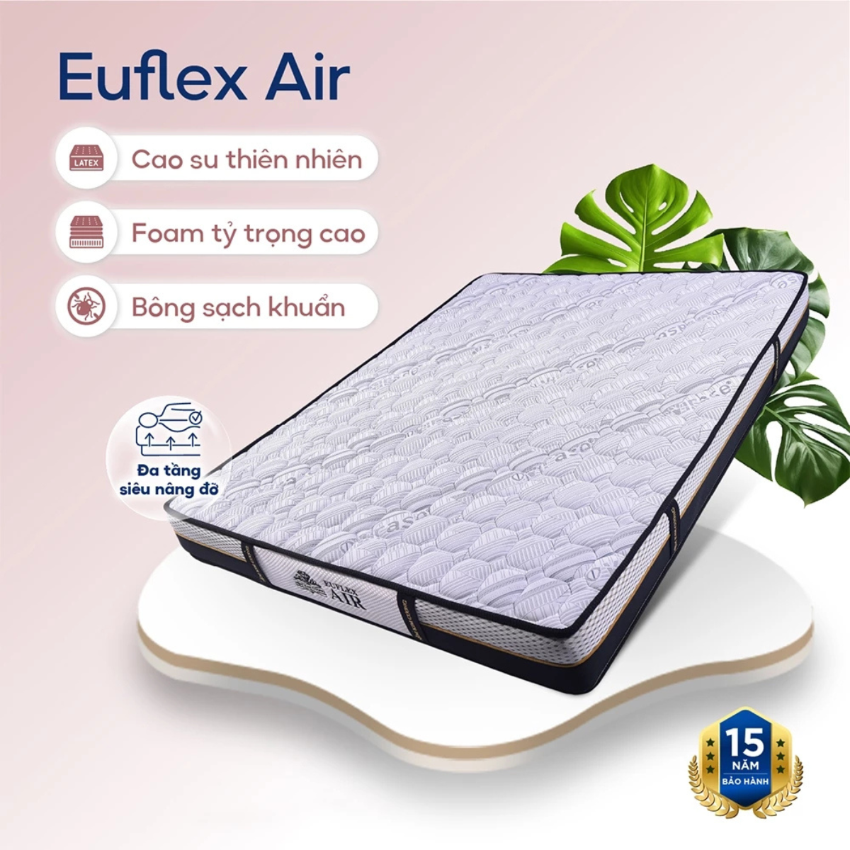  Nệm Đa Tầng EUFLEX AIR - Bảo Hành 15 Năm 