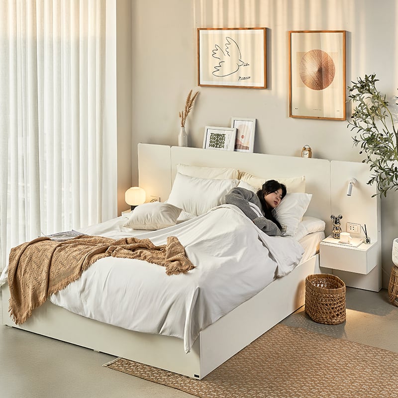  Combo Phòng Ngủ 3 Món MOHO RANDER (Có 2 Ổ Điện & Đèn Đọc Sách - 2m4) 