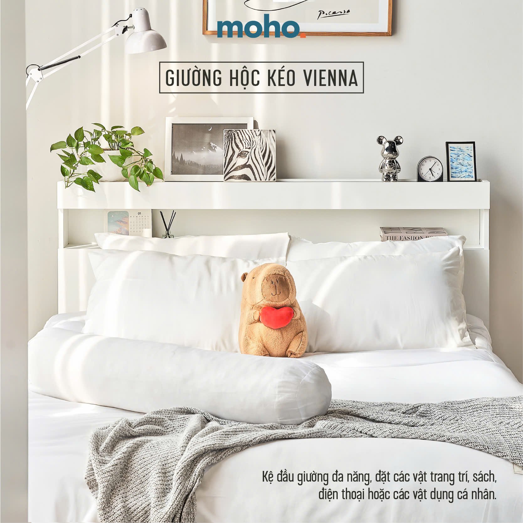  Giường Ngủ Có Hộc & Ổ Điện MOHO VIENNA 