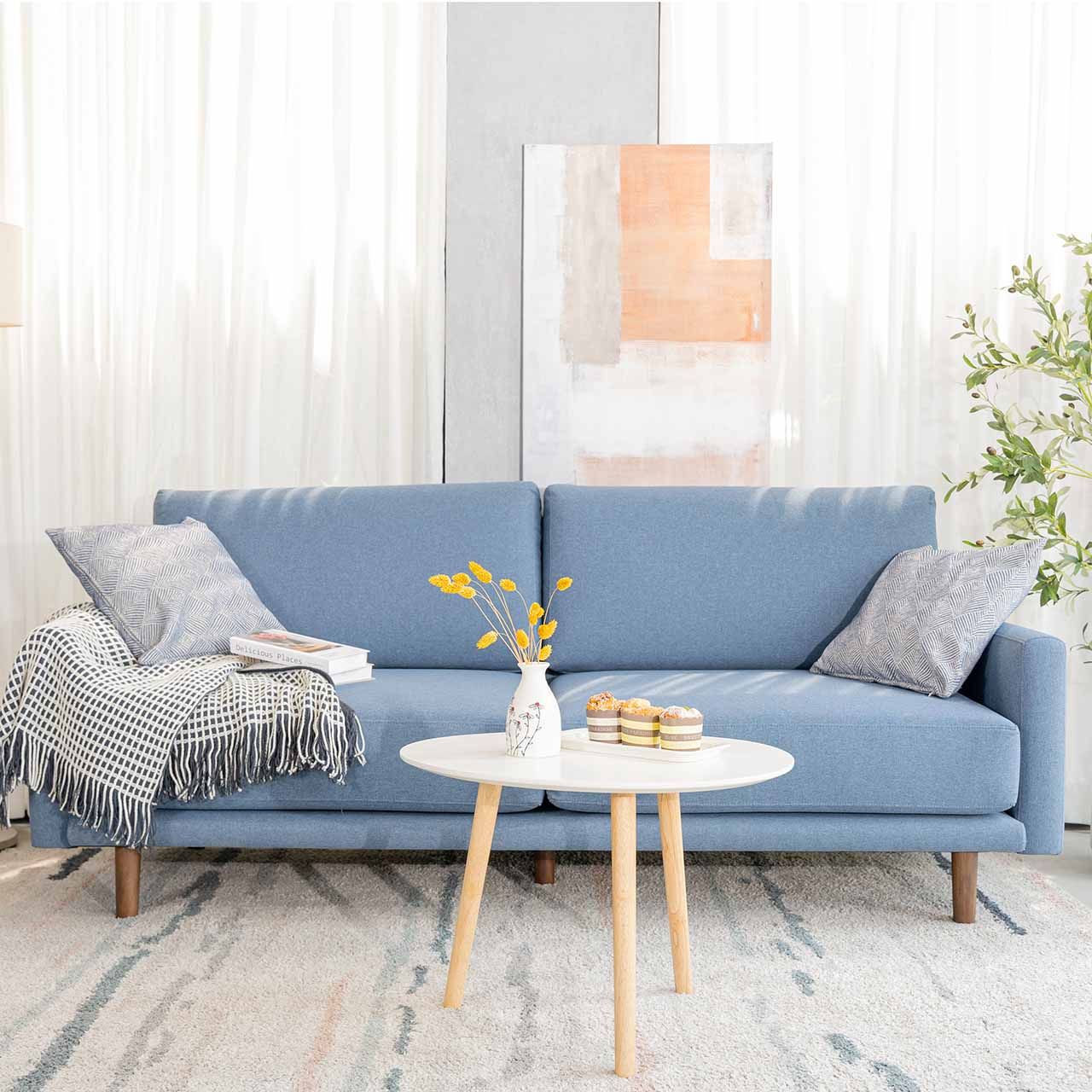  Ghế Sofa Gỗ Cao Su Tự Nhiên MOHO FREDERICIA 601 