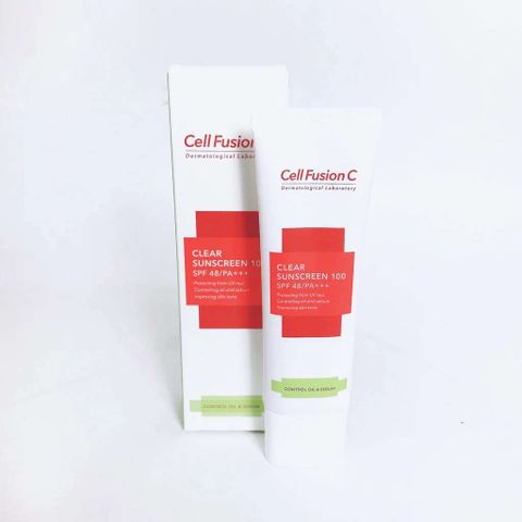 Kem Chống Nắng Cell Fusion C Clear Sunscreen 100 SPF48 PA+++ 50ml - Control Oil & Sebum