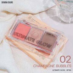 Bảng Má Hồng Bắt Sáng Và Tạo Khối 3 in 1 Sivanna Colors Ultimate Glow HF189