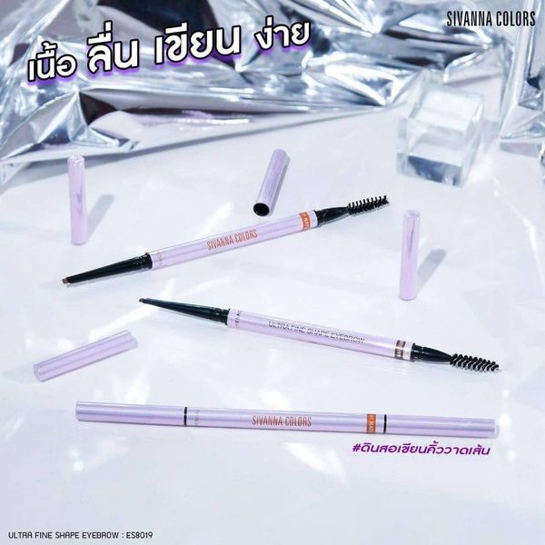 Chì Kẻ Chân Mày Lâu Trôi Sivanna Colors Ultra Fine Shape Eyebrown ES8019