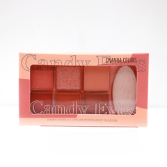 Bảng Phấn Mắt Và Bắt Sáng Sivanna Colors Candy Eye 6+1 Color Eyeshadow Palette HF630
