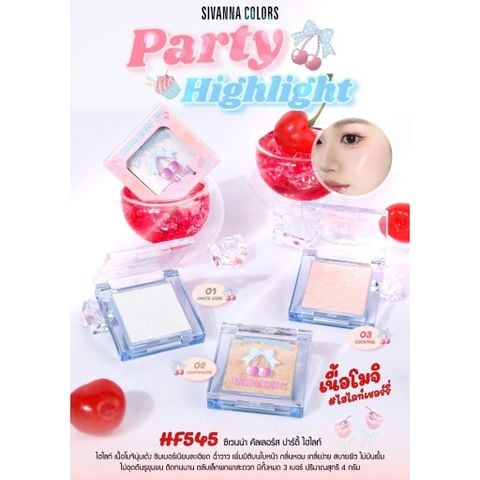 Phấn bắt sáng Sivanna Colors Party Highlight HF545