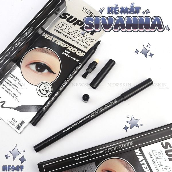 Chì Kẻ Mắt Sivanna Colors Eyes-Opener Eyeliner Gel Pan Super Black HF947