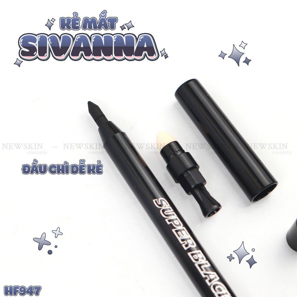 Chì Kẻ Mắt Sivanna Colors Eyes-Opener Eyeliner Gel Pan Super Black HF947
