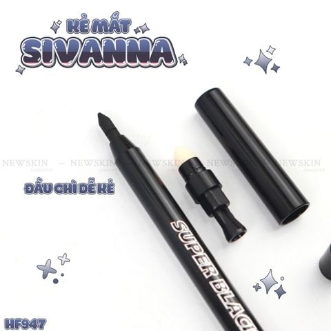 Chì Kẻ Mắt Sivanna Colors Eyes-Opener Eyeliner Gel Pan Super Black HF947