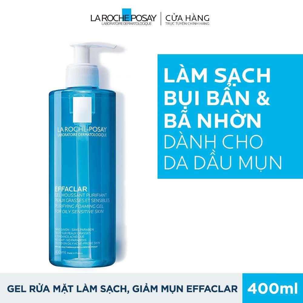 Sữa Rửa Mặt Dạng Gel Dành Cho Da Dầu, Da Nhạy Cảm La Roche-Posay Effaclar