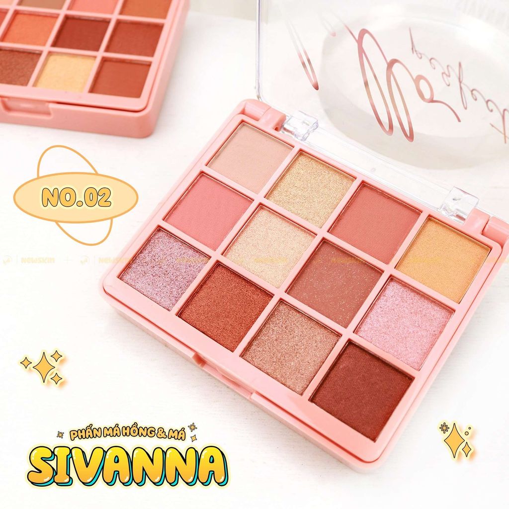 Bảng Phấn Mắt Và Má Hồng 2in1 Sivanna Colors Hello Perfect Eyeshadow & Contour