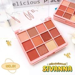 Bảng Phấn Mắt Và Má Hồng 2in1 Sivanna Colors Hello Perfect Eyeshadow & Contour