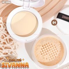 Phấn Nền và Phấn Phủ dạng bột 2in1 SIVANNA COLORS Skin Nuder Translucents Loose Powder HF1008