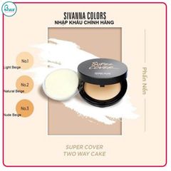 Phấn Phủ Dạng Nén Super Cover SIVANNA COLORS Two Way Cake 10g HF201