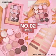 Bảng Phấn Mắt 12 ô Mịn Lì Kèm Nhũ Sivanna Colors Wafer Berry Eye Palette HF635