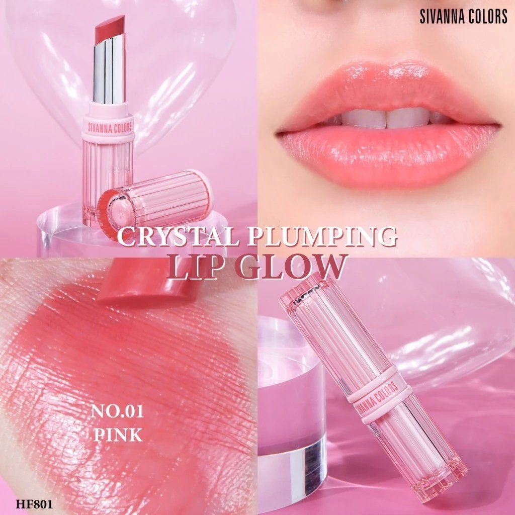 Son Dưỡng Âm Môi Có Màu Sivanna Colors Crystal Plumping Lip Glow HF801