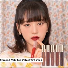 Son Kem Lì Hàn Quốc Romand Milk Tea Velvet Tint Ver 2