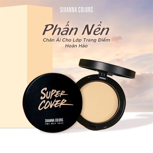 Phấn Nền Dạng Nén Sivanna Colors Super Cover Two Way Cake (Hộp)