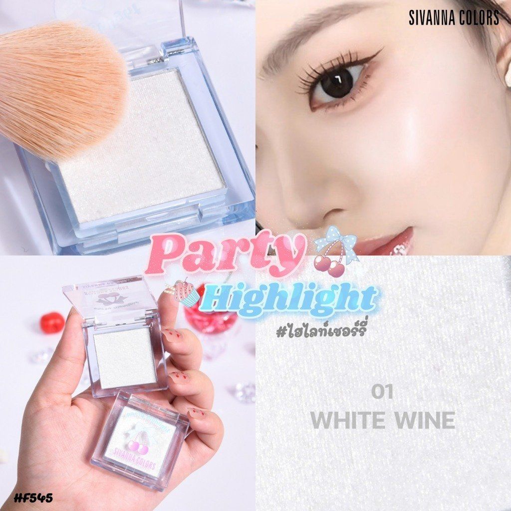 Phấn bắt sáng Sivanna Colors Party Highlight HF545