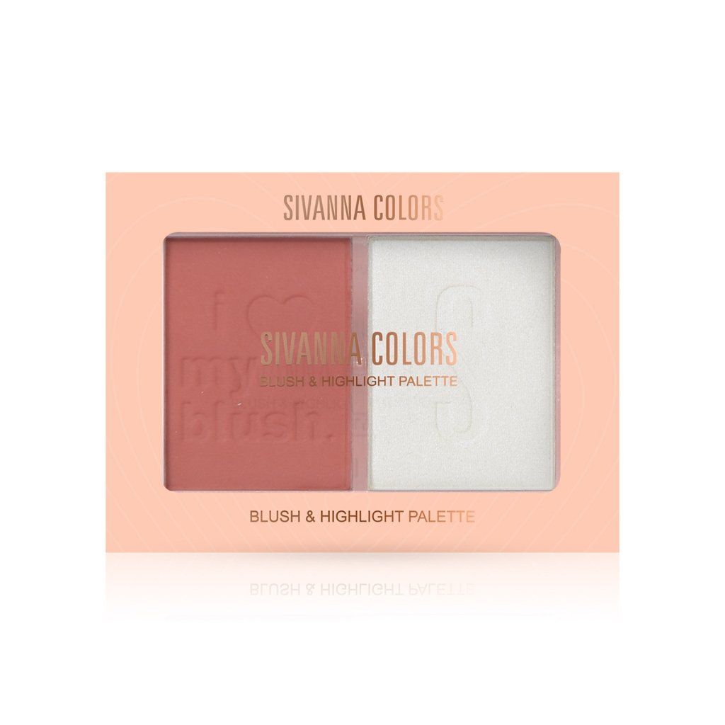 Phấn má hồng và bắt sáng Sivanna Color Blush & Highlight Palette  HF618
