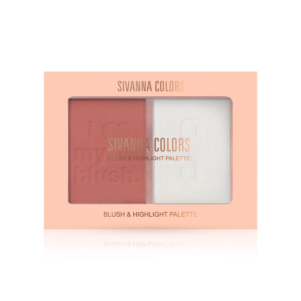 Phấn má hồng và bắt sáng Sivanna Color Blush & Highlight Palette  HF618