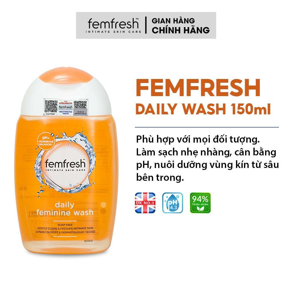 Dung Dịch Vệ Sinh Phụ Nữ Femfresh Intimate Skin Care UK 250ml