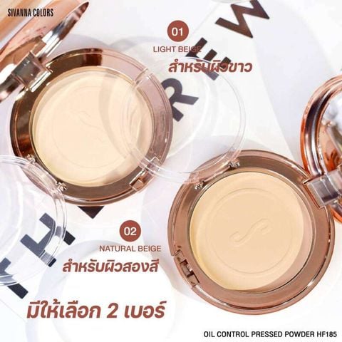 Phấn Phủ Kiềm Dầu Sivanna color Pressed Power Cover Skin HF185