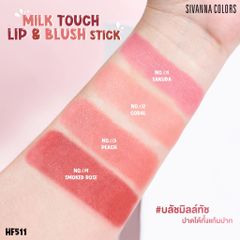 Má Hồng Dạng Thỏi Sivanna Blush Stick Milk Touch Lip & Blush Stick HF511